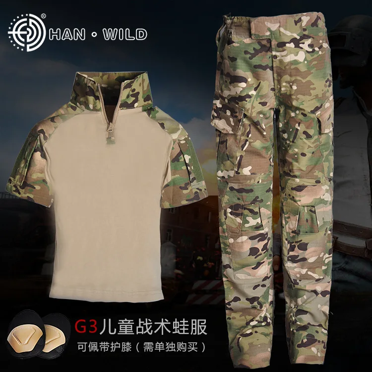 

Culvert Wild Origional G3 Childrenswear Frog Suit Short Sleeve Set CP Camouflage Men And Women Children Special Forces Training