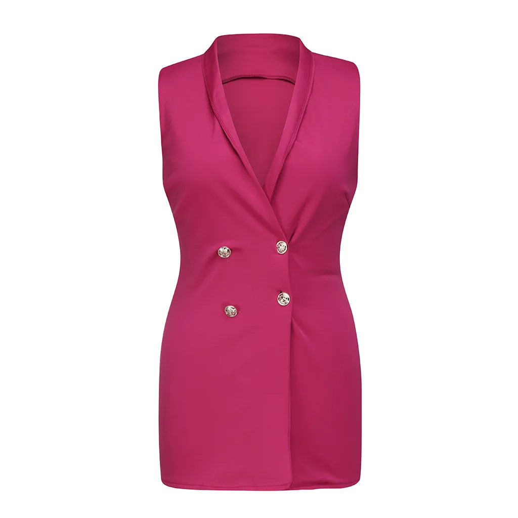 Женский костюм с v-образным вырезом, винтажное офисное женское однотонное облегающее платье без рукавов, мини-платья, новая модная одежда