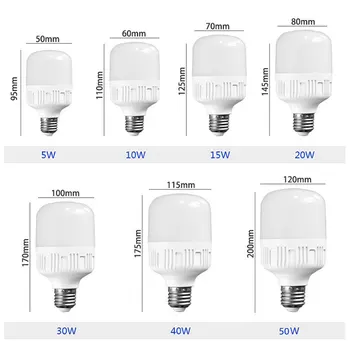 

E27 LED Bulb Lights 5W 10W 15W 20W 30W Cool White Lamp Light Bulbs Christmas Party Ball Light 220V Living Room Home Table Lamp