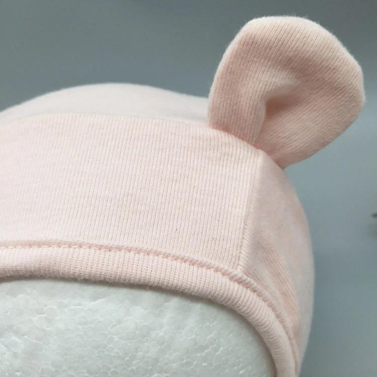 WARMOM Newbown Baby Hat Kawaii Cat Ears Hat Lace Saliva Towel Soft Cotton Baby Stuff Candy Color Baby Hat Maternal Infant Supply
