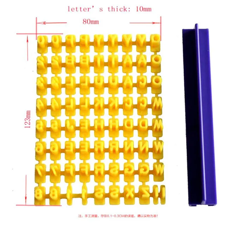 Alphabet Letter Number Cookie Press Stamp Cutter Fondant Mould