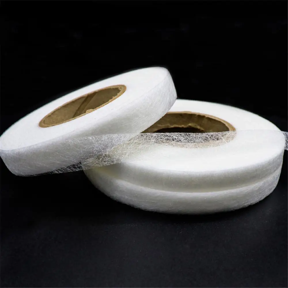 White Fuse Tape Adhesive Hem Interlining Non-woven Patchwork for Cloth Craft White Fuse Tape Adhesive Hem Interlining Non-woven Patchwork for Cloth Craft