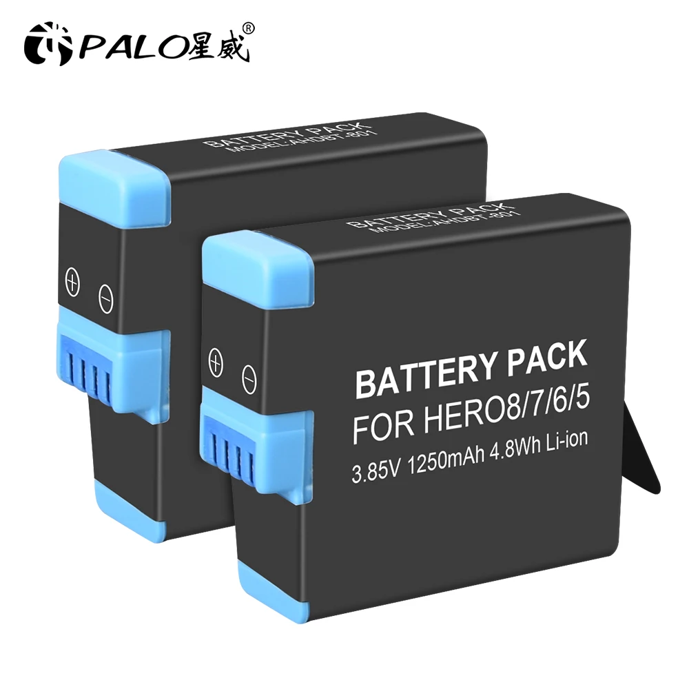 Palo 100% Originale Per Gopro Hero 7 Hero 6 Hero 5 Batteria Per Go Pro Hero 7 6 Hero 5 Gopro Hero 8 Nero Decodifica Batteria Della Fotocamera