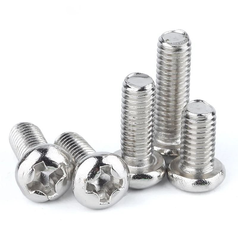 

M2 M2.5 M3 M4 Phillips Cross Recessed Pan Head Machine Screw Metric Threaded Round Head Bolt Steel Nickel Plated