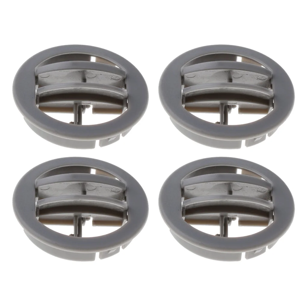 4x Car RV Side Vent Outlet Air Conditioning Deflector Outlet Universal (Grey)