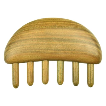 

Natural Sandalwood Massage Comb Scalp Meridian Massage Head Massager Wide Tooth Acupoint Pressure Treatment Tool