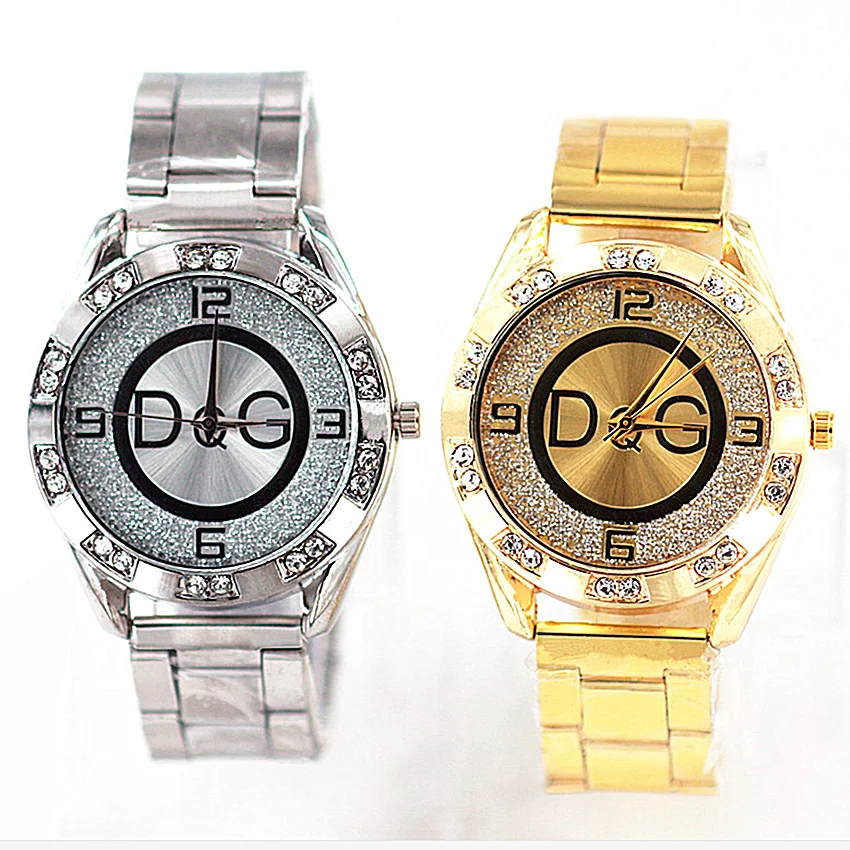 Часы Reloj mujer DQG женские роскошные брендовые кварцевые часы из нержавеющей стали