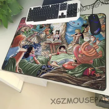 

XGZ Anime Large Size Mouse Pad Lock Side One Piece Companion Friendship Laptop PC Desk Desk Mat Watercolor Style Rubber Non-slip