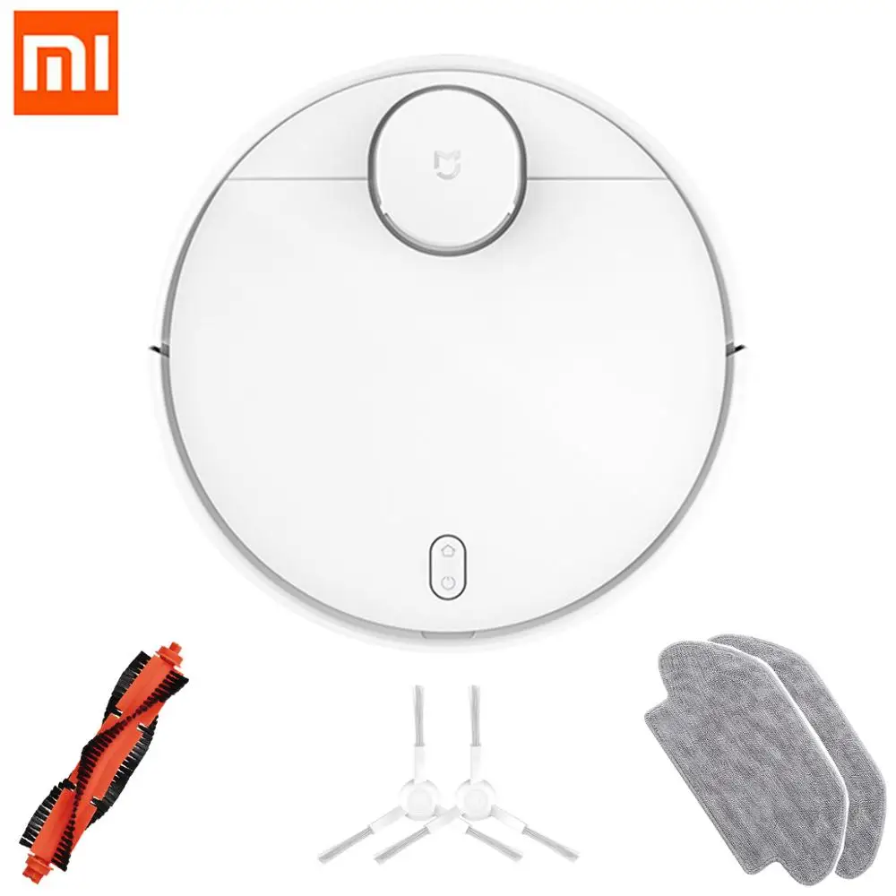 White with parts 2 Xiaomi STYJ02YM подметальный робот-пылесос 360 градусов лазерное сканирование LDS радар управление с помощью приложения для дома - Цвет: White with parts 2
