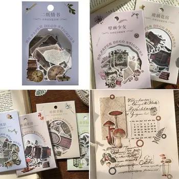 

40pcs /set And Paper Stickers Medieval Series Diary Diy Album Scrapbook Stationery Decoration Photo Diary Stickers Label D1X1