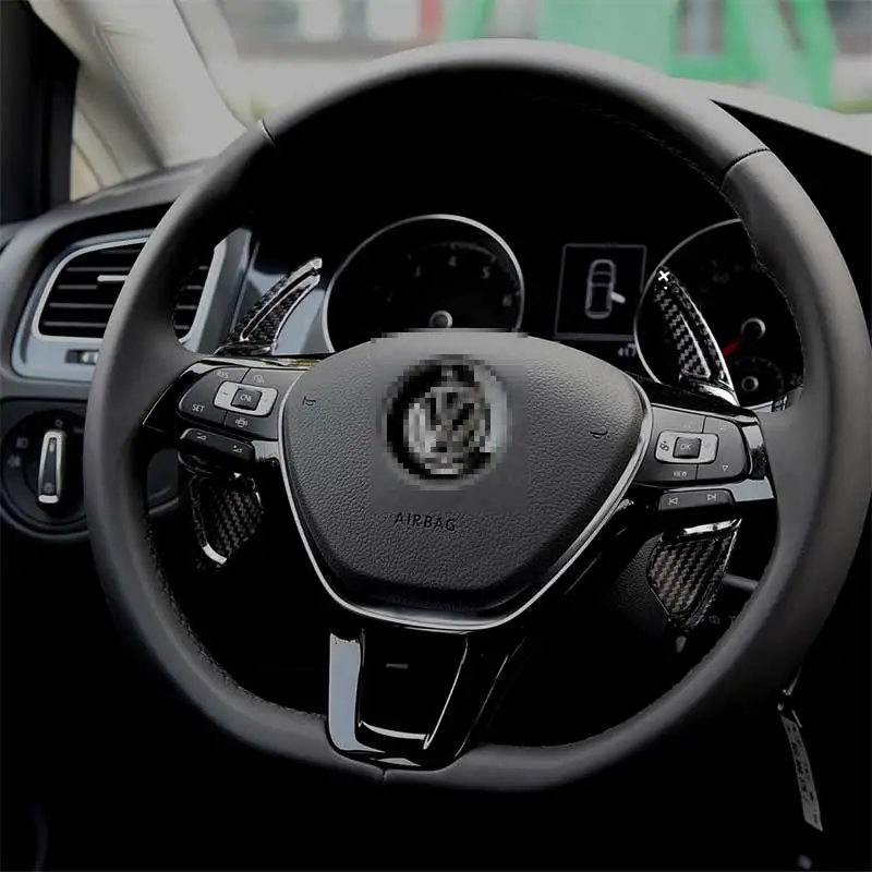 Для Volkswagen Golf 7 2013- аксессуары для салона автомобиля наклейки на руль из углеродного волокна