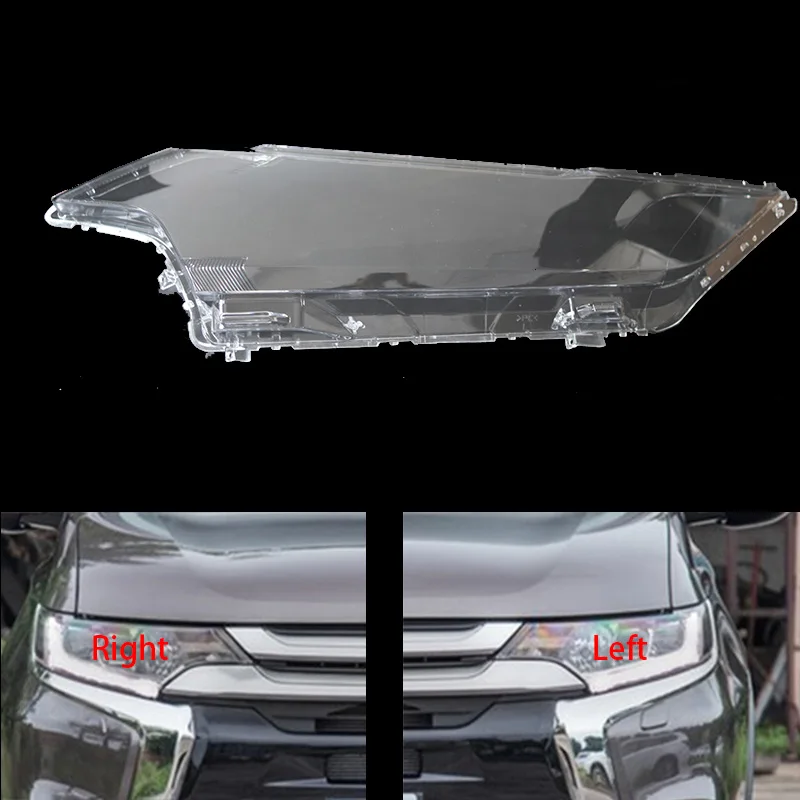 Для MITSUBISHI Outlander 2016-2018 крышка фары абажур корпус противотуманных фар стеклянные