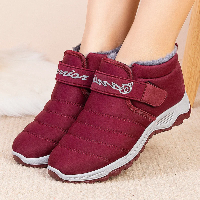 

Winter Plus Velvet Women's Cotton-padded Shoes Warm Waterproof Non-slip Mother's Shoes Soft Sole Ankle Thickened Women's Boots