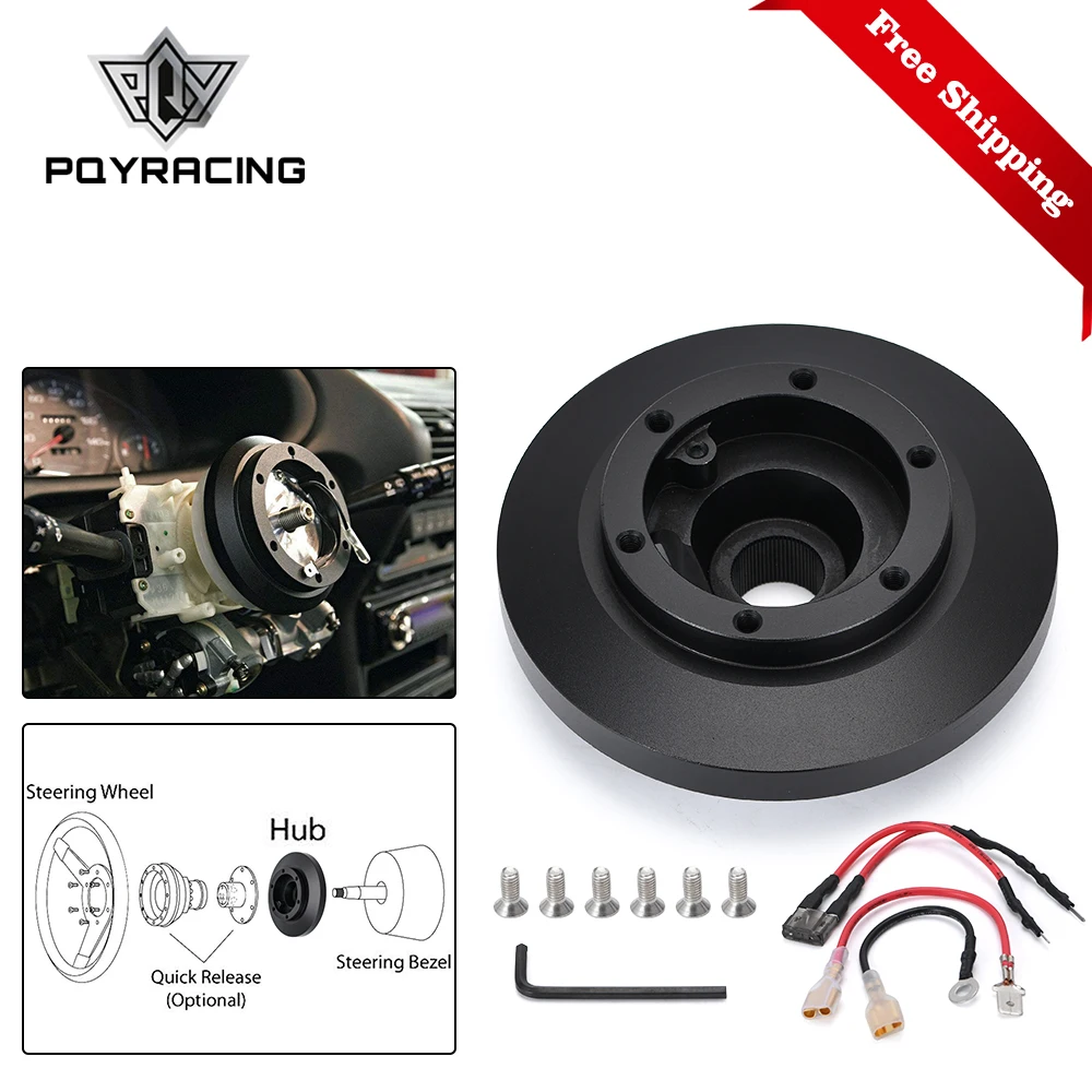 Short Boss Hub Adapter Kit Black Aluminum Quick Release Hub Adaptor Kit for BMW E36 318 325 328