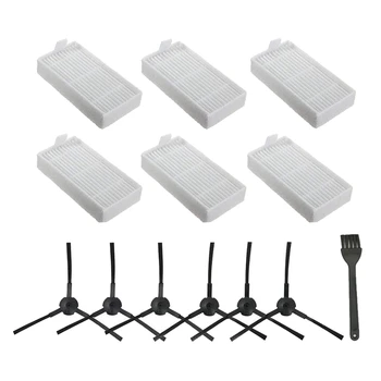 

Replacement Accessories for ILIFE V3S V5 V5S V5S Pro Robot Vacuum Cleaner,6x Filters + 6x Side Brushes(Left+Right)