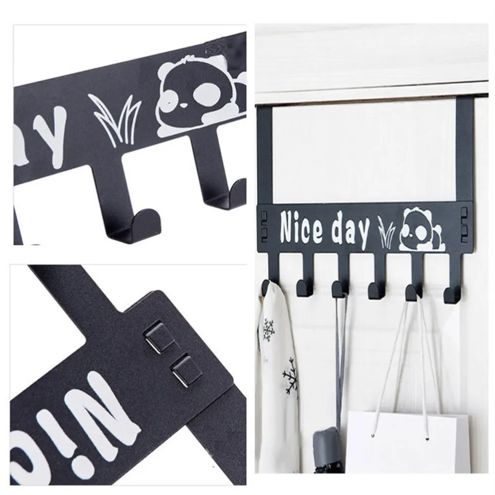 Iron Door Hanger Wall Hook Door Hook Carbon Steel Seamless Portable Practical Durable Closet Bathroom Alete Home Decor Shelf