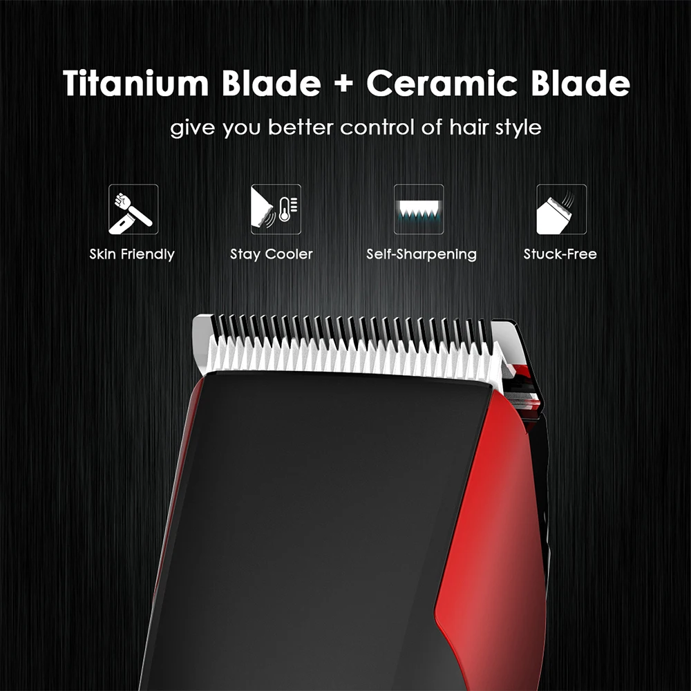 Kaufen Professional Hair Trimmer USB Aufladbare Bart Haar Clipper männer Cordless Haarschnitt Elektrische Haar Schneiden Rasieren Maschine