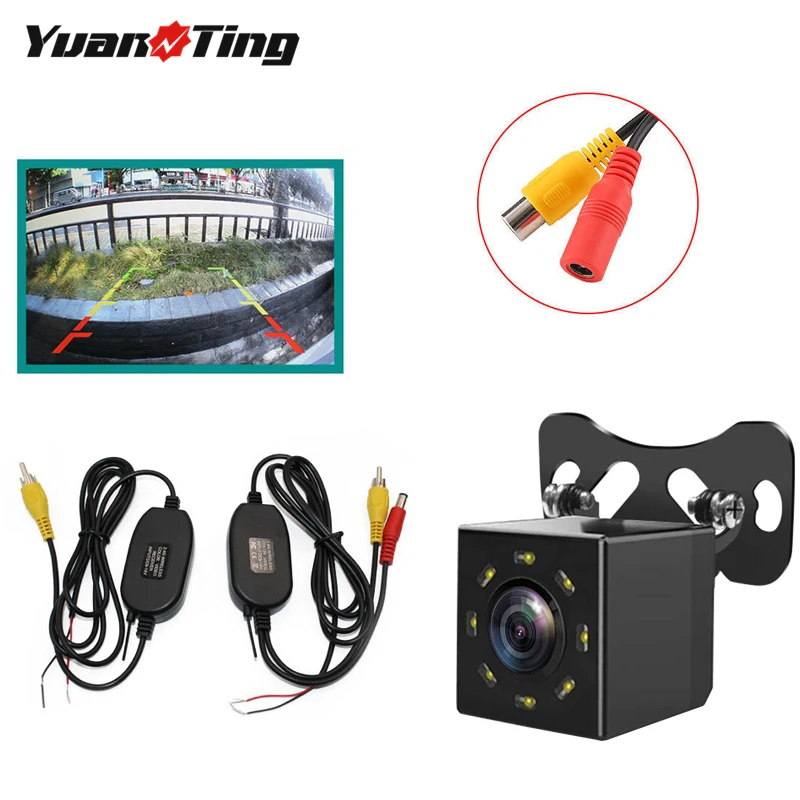 YuanTing Wireless Wide Angle Backup 8 Auto LED Night Vision Rear View Camera Waterproof Reversing Suitable for 12V Wired Screen|Vehicle Camera| - AliExpress