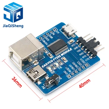 

FT232RL 3 in 1 USB to Serial Port Module USB Type B / MINI USB / Micro USB 3 Interface to UART Module for Arduino