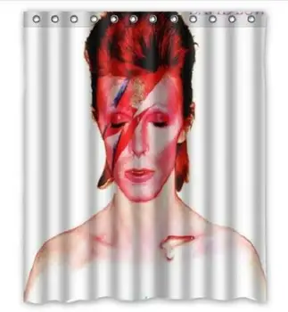 

David Bowie shower curtains bathroom fabric with 12 hooks Bath Printed Curtain Anime Washable