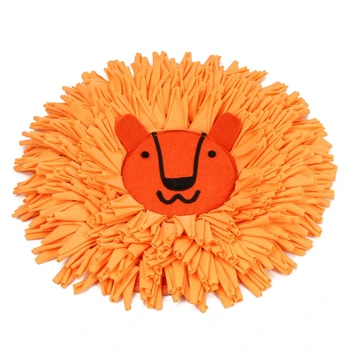

Round Lion Head Washable Pet Snuffle Feeding Mat Dog Puzzle Toys Nosework Blanket for Dogs Puppy Interactive Training Stress Rel