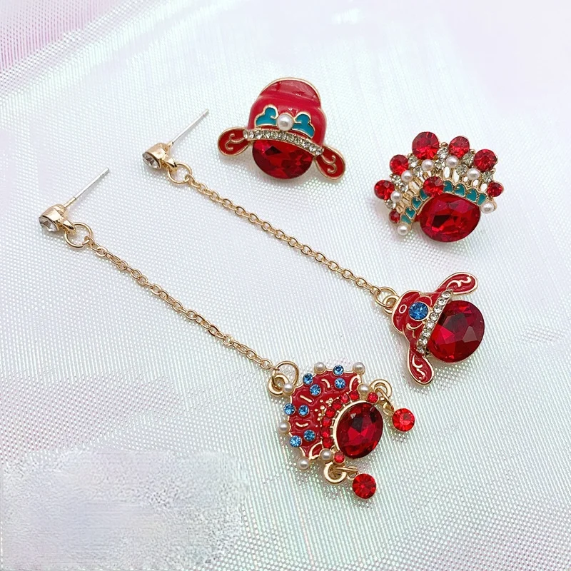 Vintage Peking Opera Earrings with Chinese Characteristics  Earrings for Women and Couple and Bride Jewelry Anniversary Gift 2