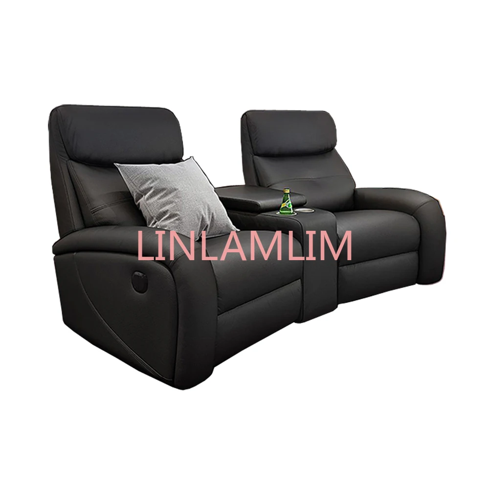

living room Sofa electric recliner relax massage theater Cinema functional genuine leather couch Nordic modern muebles de sala c