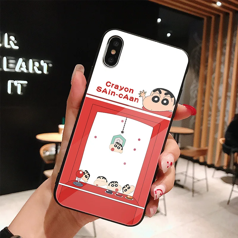 Силиконовый чехол для iPhone X, чехол, стеклянный чехол, задняя крышка, чехол для iPhone X, полная защита, цветок, мультяшный элемент