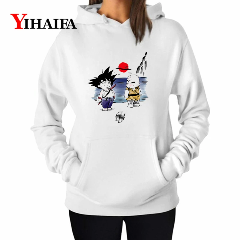 

YIHAIFA Womens Printed Hoodies Sweatshirts Goku Dragon Ball Gaphic Pullover Streetwear Female Tracksuit Blouse Tops