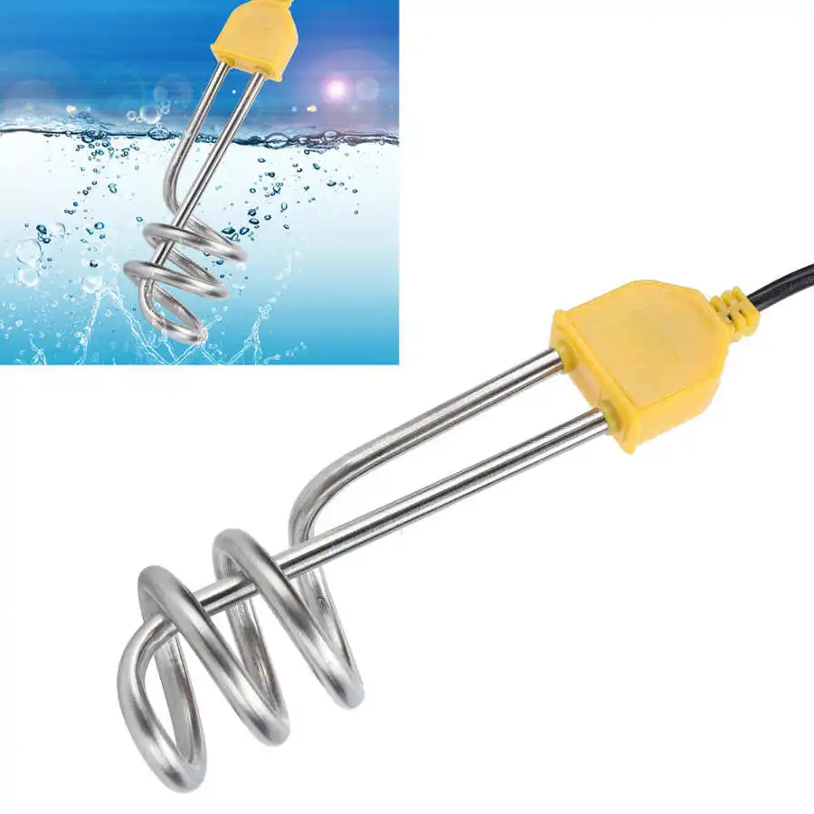 1500W Mini Electric Water Heater Immersion Water Boiler Bathroom Heated Swimming Pool Instantaneous Heater Element electric water heater