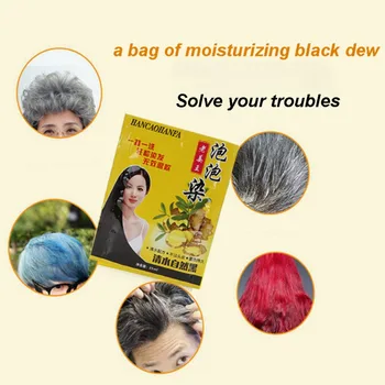 

Hair Blackening Shampoo Fast Coloring Easy To Clean No Stimulation Hair Dye Color Shampoo Portable Travel