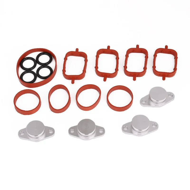 

4 x 22mm Swirl Flap Blanks Bungs With Intake Manifold Gaskets For BMW M47 New