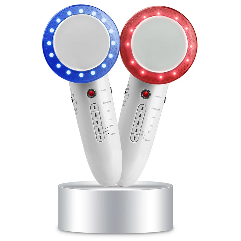 

6 In 1 EMS Ultrasonic LED Cavitation Radio Frequency Galvanic Body Slimming Infrared Weight Lose Massager Facial Care Machine