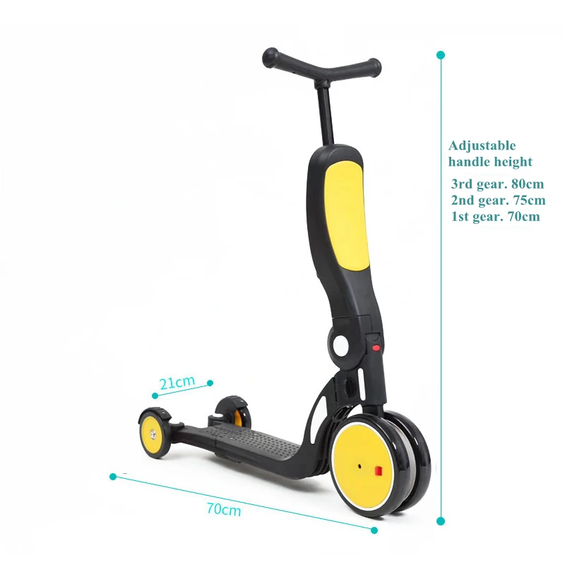 US $123.62 5 in 1 Children Three wheel Balance Bike Scooter Multifunction Deformation Tricycle Baby Walker 26 Years Ride Toys