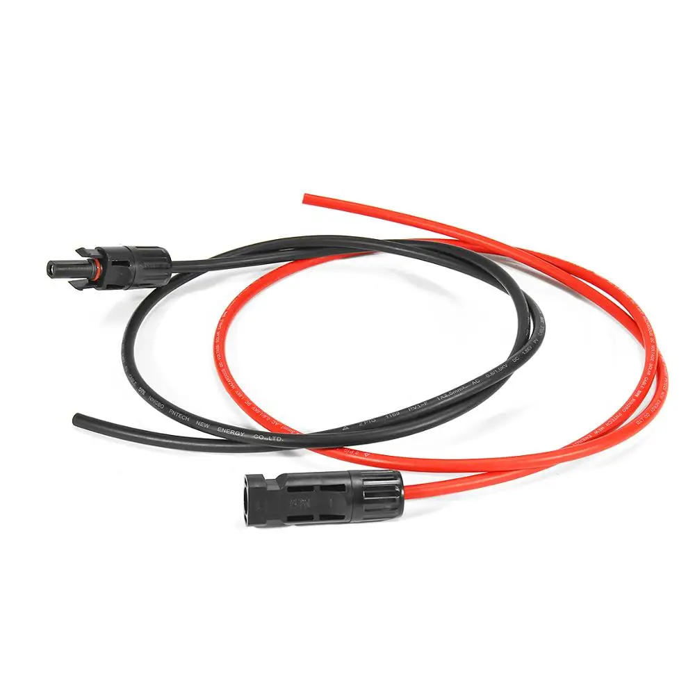 

One Pair 11AWG Solar Panel Connection Extension Solar Cables with MC4 Connector Black plus Red