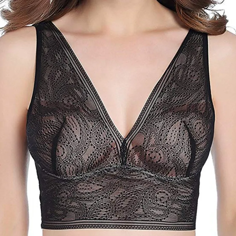 

Women's bar wear free Underwear lightly soft cup bra Seamless fabric Thin and light lace Breathable bar