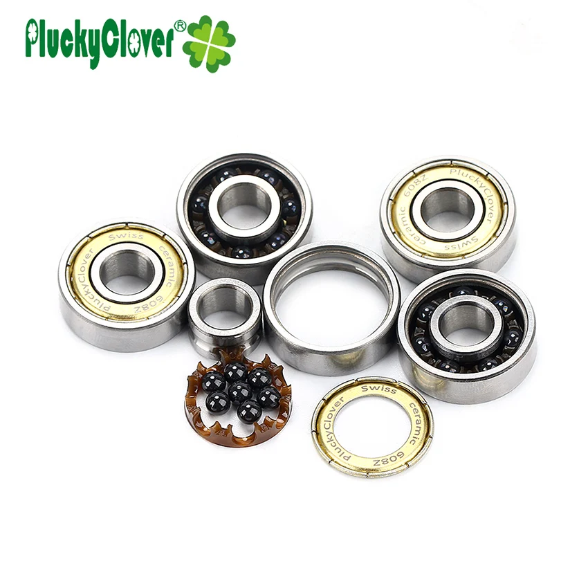 PluckyClover Профессиональный скоростной роликовый подшипник 608 с 7 керамическими бусинами для трехколесных скоростных коньков
