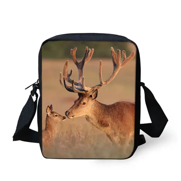 HaoYun 3PCs Set Kids School Backpack Fantasy Arts Deer Pattern School Book Bags Cute Animal Fashion Backpack/Flaps Bag/Pen Bags - Color: CDWX3907E