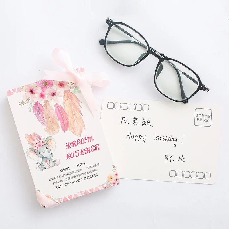 

Mini Greeting Card Sweet Bliss Birthday Card Creative Christmas Gifts Card Thank You Message Postcards Celebration Invite Cards