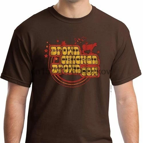 BROWN CHICKEN brown COW funny tee hip 