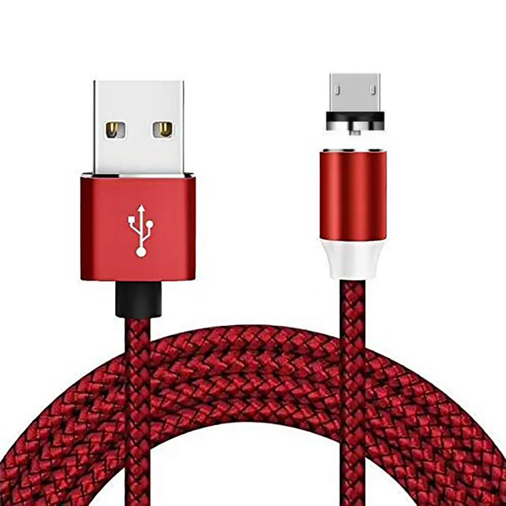 HIPERDEAL 1 м зарядный кабель 2.4a Mirco USB нейлон Android Круглый Магнитный зарядный кабель, Mirco USB зарядный кабель