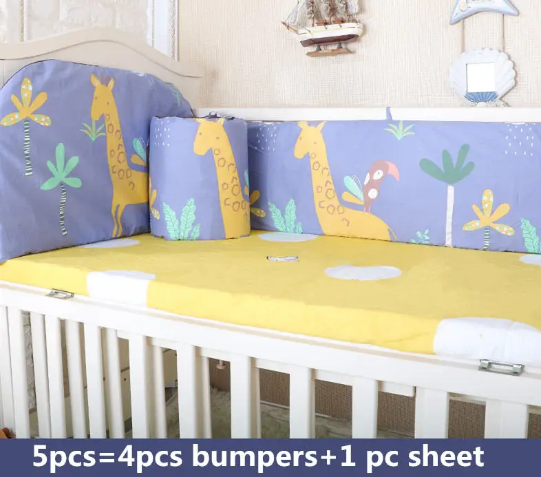 3 PZ Set di biancheria da letto per bambini/Paraurti/pilowcase/Copripiumino per adattarsi culla o lettino 