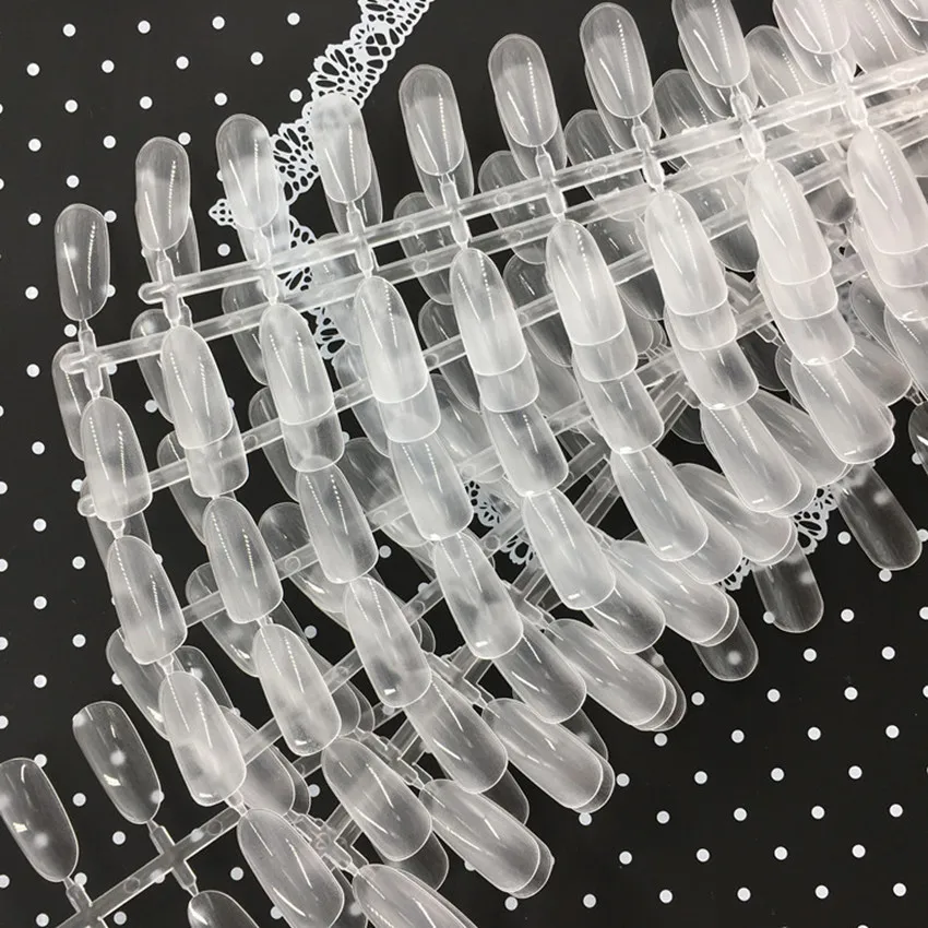 cheap Nail Color Card Model Nail Tip Japanese style round Toe Display Board Nail Tip Single Number round Toe Transparent Natural No. 3