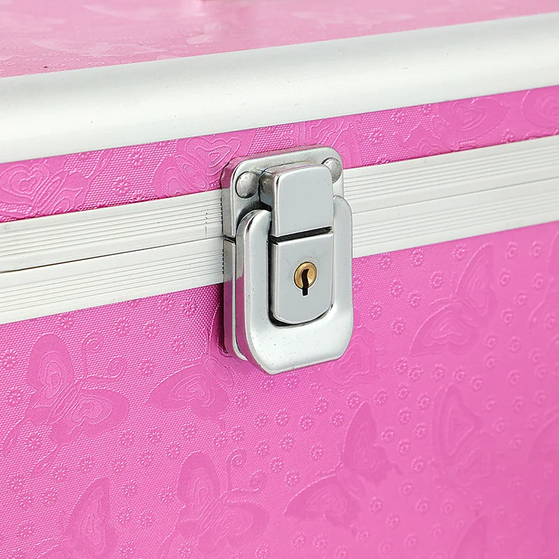 Чехол для макияжа из алюминиевого сплава коробка косметики хранения ювелирных