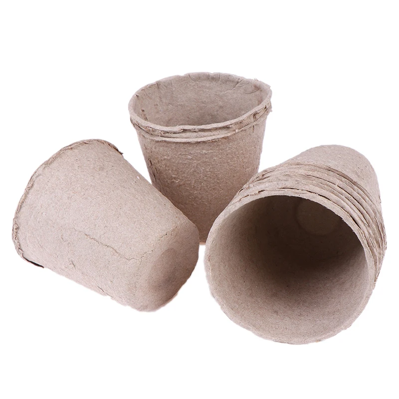 10pcs Seedling Starter Trays Seedling Kit Biodegradable Pots Eco-Friendly Nursery Seedling Plates