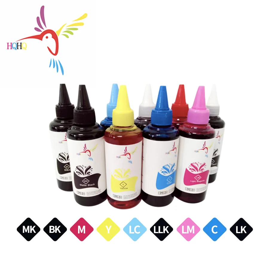 9Colors 100ml Dye Ink Water Based Refill for Epson Stylus Photo R3000/R2880/R2400 Printer for Dest Cartridge Printing