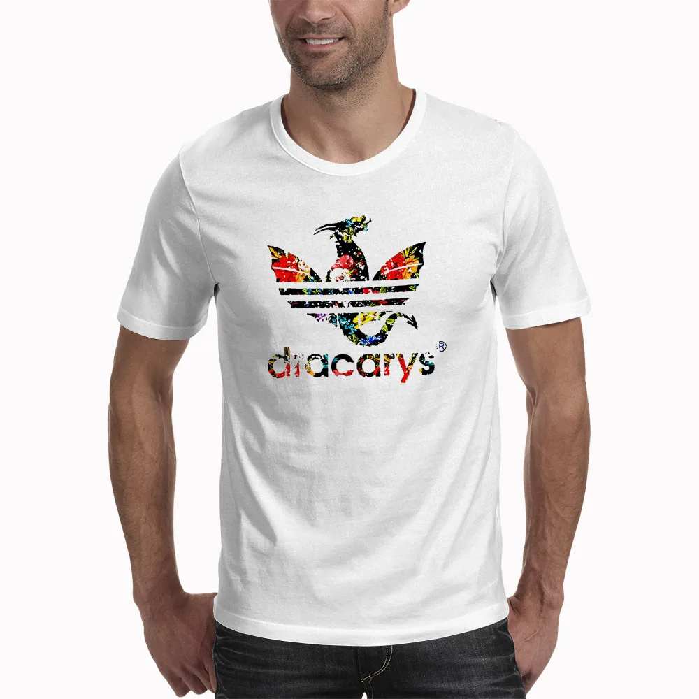 Футболки «Игры престолов» Dracarys мужские футболки harajuku в винтажном стиле Camisetas hombre футболка уличная мужская одежда