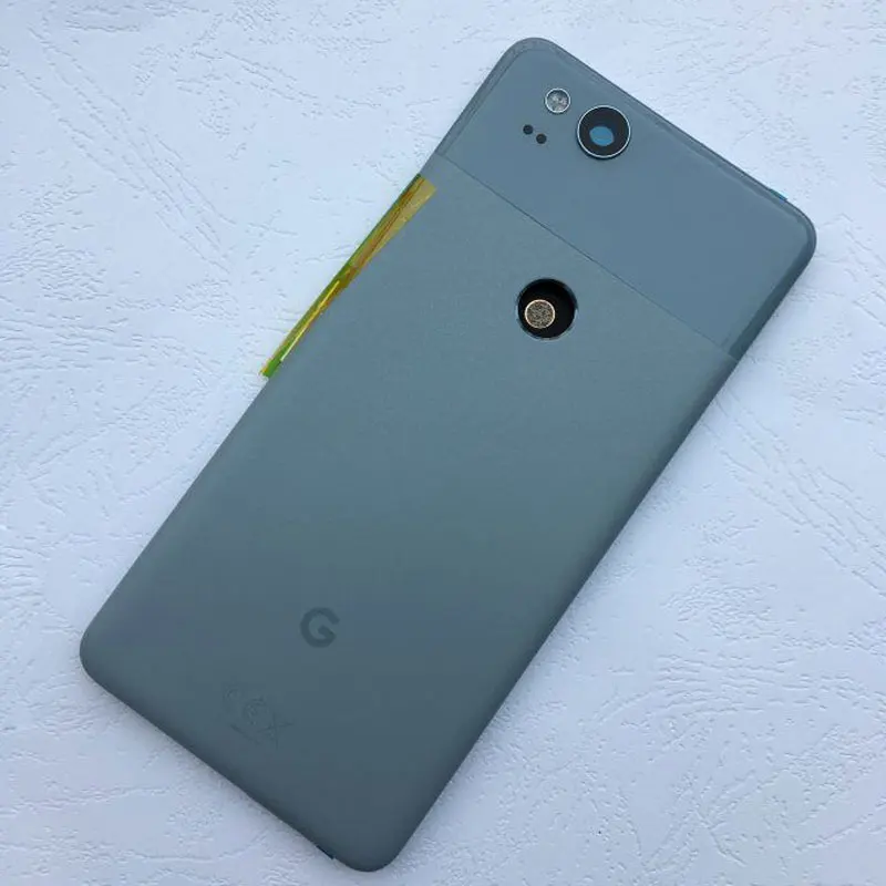 BINYEAE 5,0 ''Metal Батарея Крышка для Google Pixel 2 задняя Корпус сзади чехол двери с боковыми клавишами - Цвет: Blue