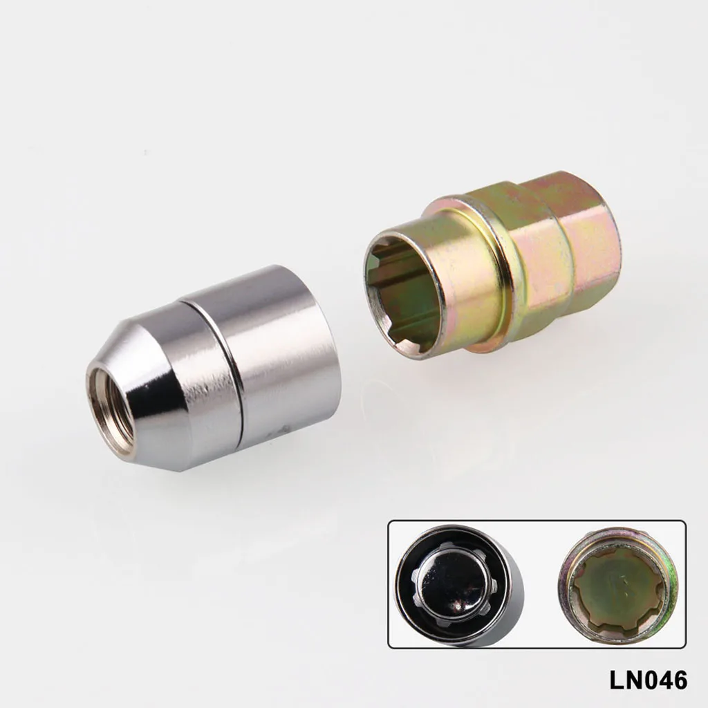 4pcs M12x1.5 Wheel Lug Nuts and 1pc Theft-proof Nuts Socket Set Replacement