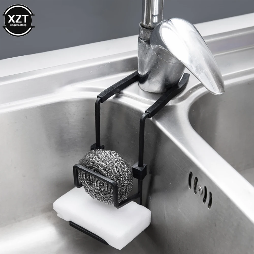 Iron Sink Drain Rack Faucet Hanging Sponge Storage Soap Stand Dish Cloth Shelf Drying Holder Household Kitchen Storage Organizer storage rack,wall mounted organizer,clothes drying rack,hanging storage organizer,sink sponge holder,hanging storage rack